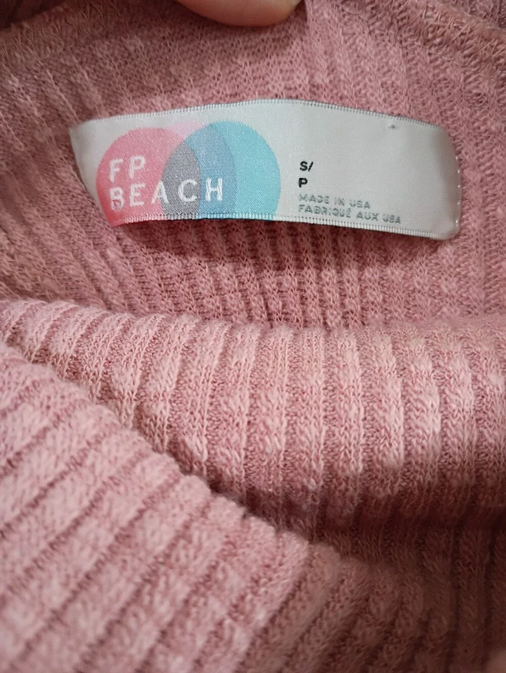 Free People Beach World Traveler Split Back Cowlneck Pullover- Dusty Rose